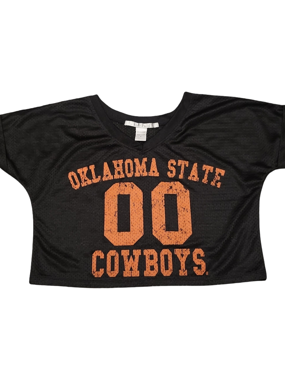 Oklahoma State Black Mesh Jersey with Orange Graphics